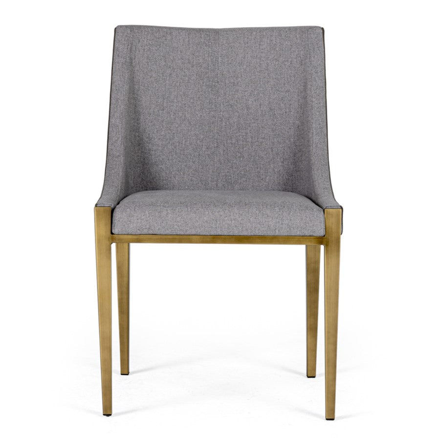 Fairview - Modern Grey & Brass Dining Chair - image 2
