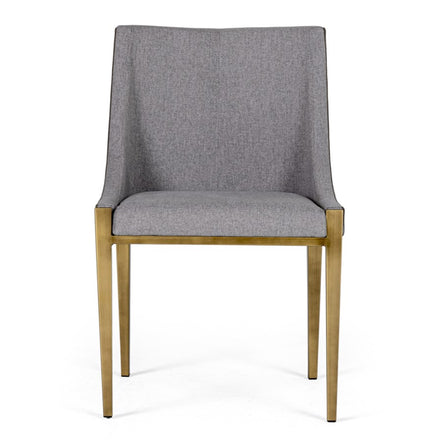 Fairview - Modern Grey & Brass Dining Chair - image 2