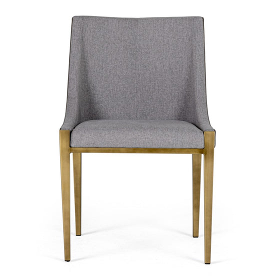 Fairview - Modern Grey & Brass Dining Chair - image 2