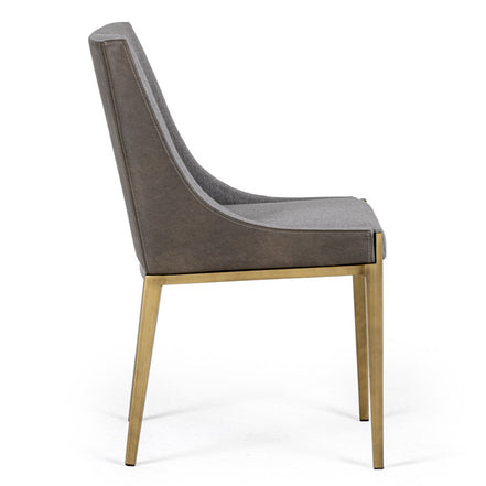 Fairview - Modern Grey & Brass Dining Chair - image 4