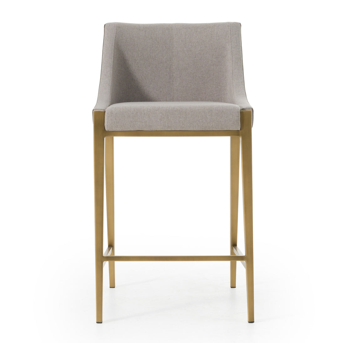 Fairview - Contemporary Grey + Brass Counter Stool