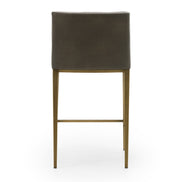 Fairview - Contemporary Grey + Brass Counter Stool - image 4