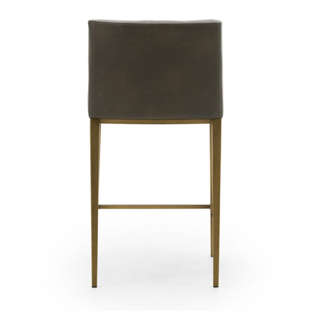 Fairview - Contemporary Grey + Brass Counter Stool - image 4