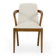 Falcon Mid-Century Walnut and Cream Dining Chair - image 2