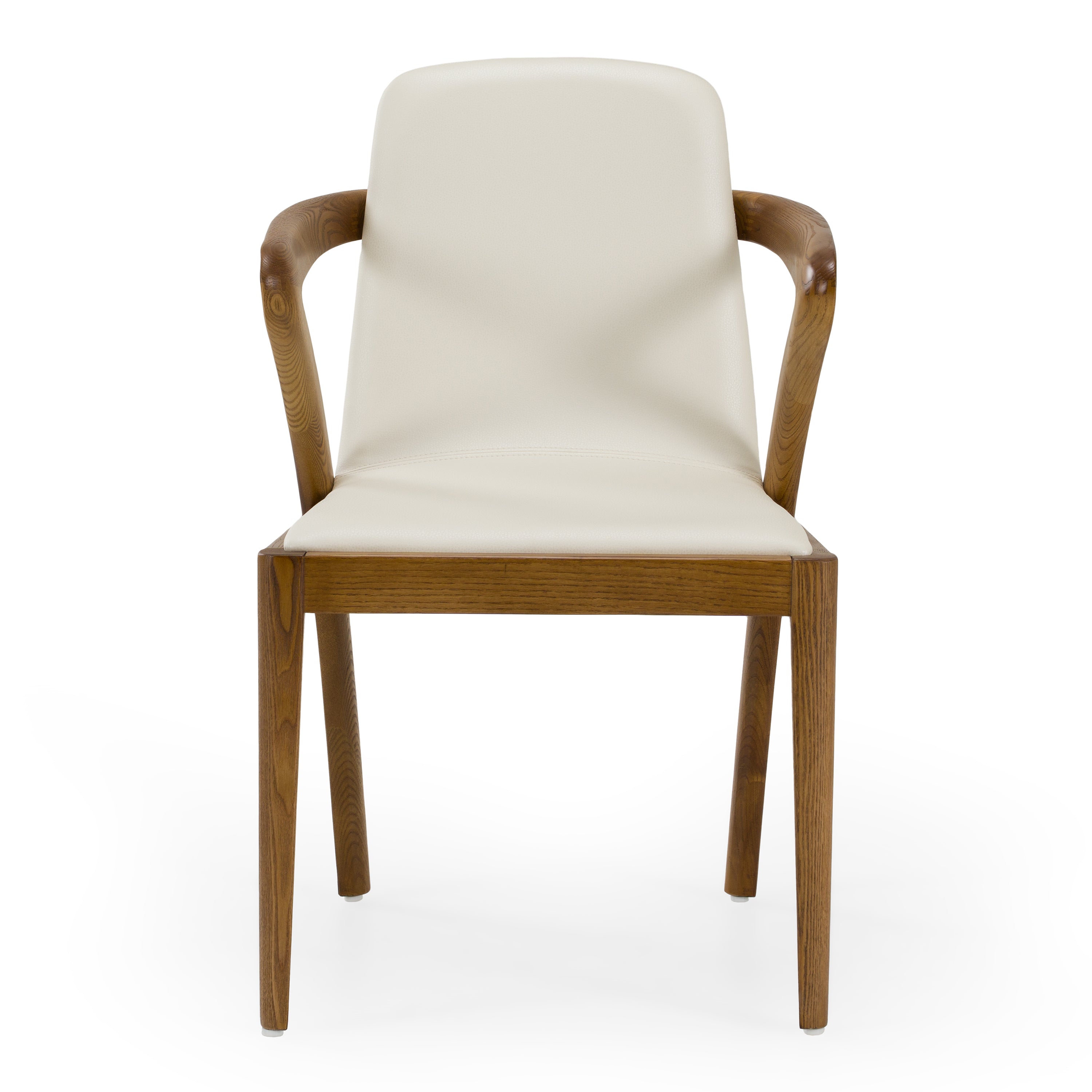 Falcon Mid-Century Walnut and Cream Dining Chair - image 2