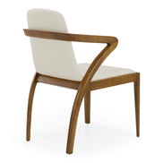 Falcon Mid-Century Walnut and Cream Dining Chair - image 4