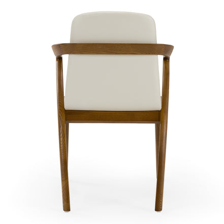 Falcon Mid-Century Walnut and Cream Dining Chair - image 5