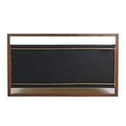 California King Falcor - Modern Grey Fabric & Walnut Veneer Bed - image 5