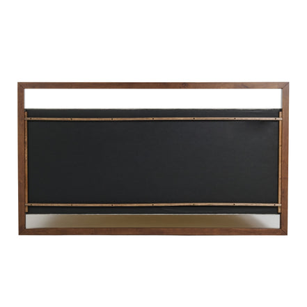 California King Falcor - Modern Grey Fabric & Walnut Veneer Bed - image 5