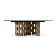 Falzone - Modern Ceramic + Wood Dining Table - image 2
