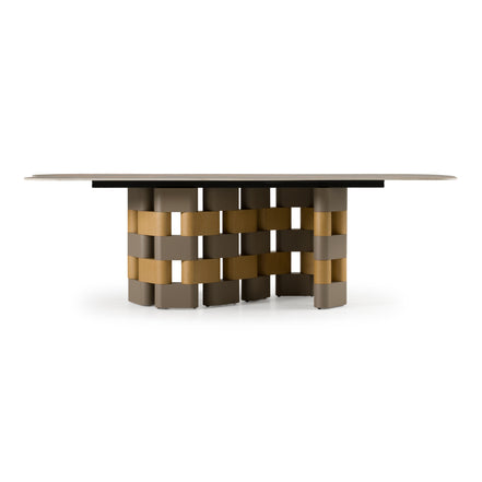 Falzone - Modern Ceramic + Wood Dining Table - image 2