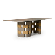 Falzone - Modern Ceramic + Wood Dining Table - image 4