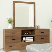 Fantasia - Contemporary Walnut Mirror