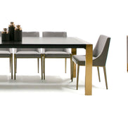 Fauna - Modern Wenge and Brass Dining Table - image 3