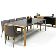 Fauna - Modern Wenge and Brass Dining Table - image 5