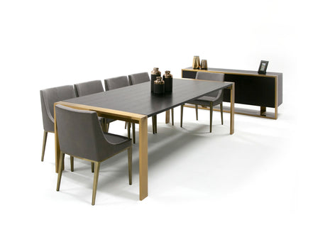 Fauna - Modern Wenge and Brass Dining Table - image 5