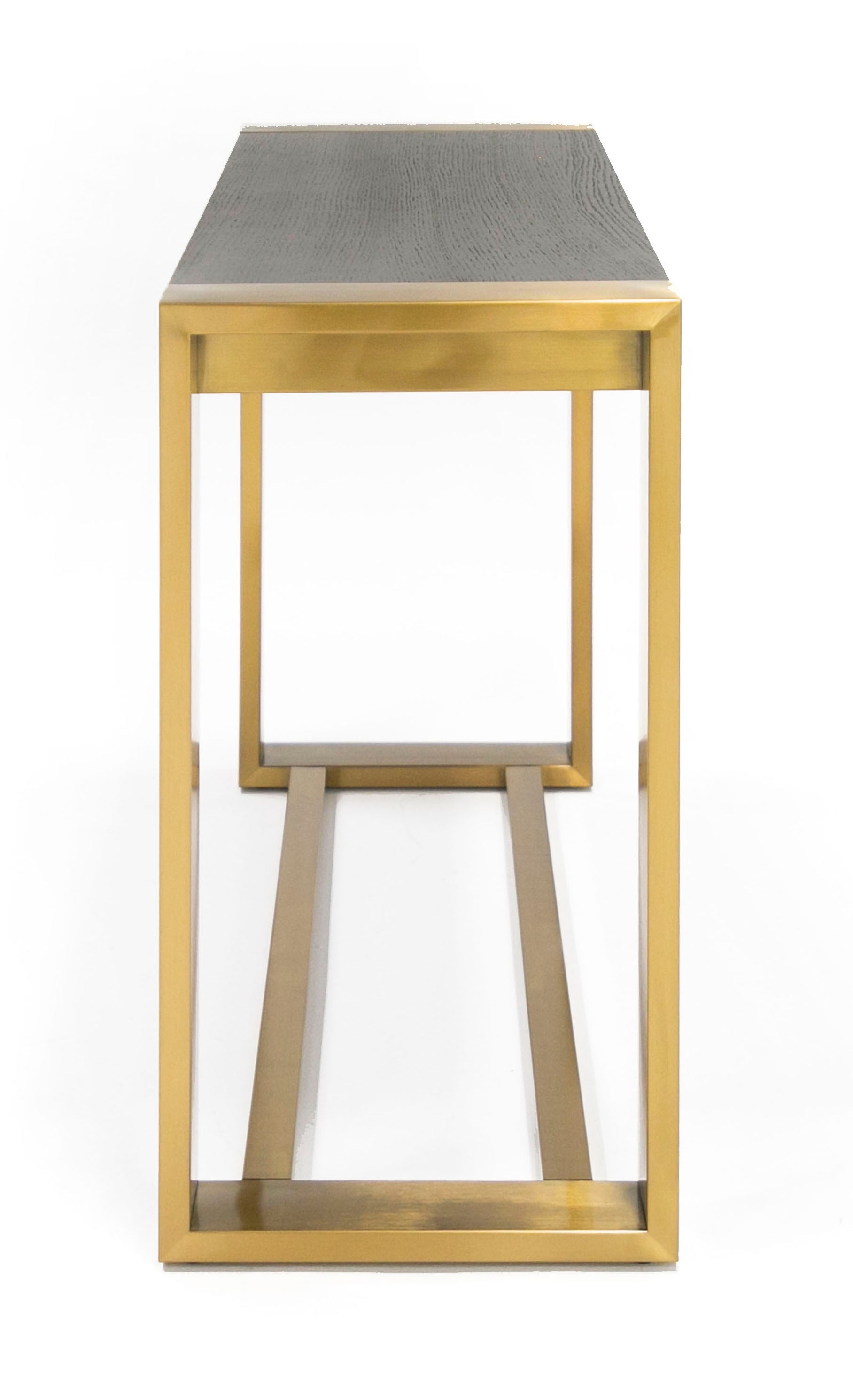 Fauna - Modern Wenge and Brass Console Table - image 4