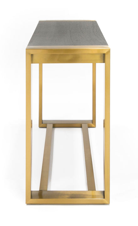 Fauna - Modern Wenge and Brass Console Table - image 4