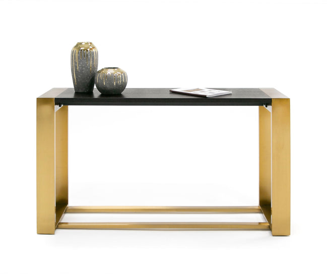 Fauna - Modern Wenge and Brass Console Table