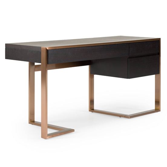 Modern Fauna Wenge and Brass Desk - image 2