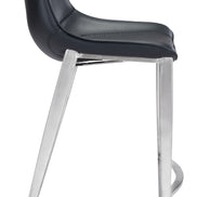 Magnus Counter Stool (Set of 2) Black & Silver