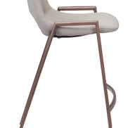 Desi Counter Stool (Set of 2) Beige & Walnut