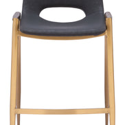 Desi Counter Stool (Set of 2) Black & Gold