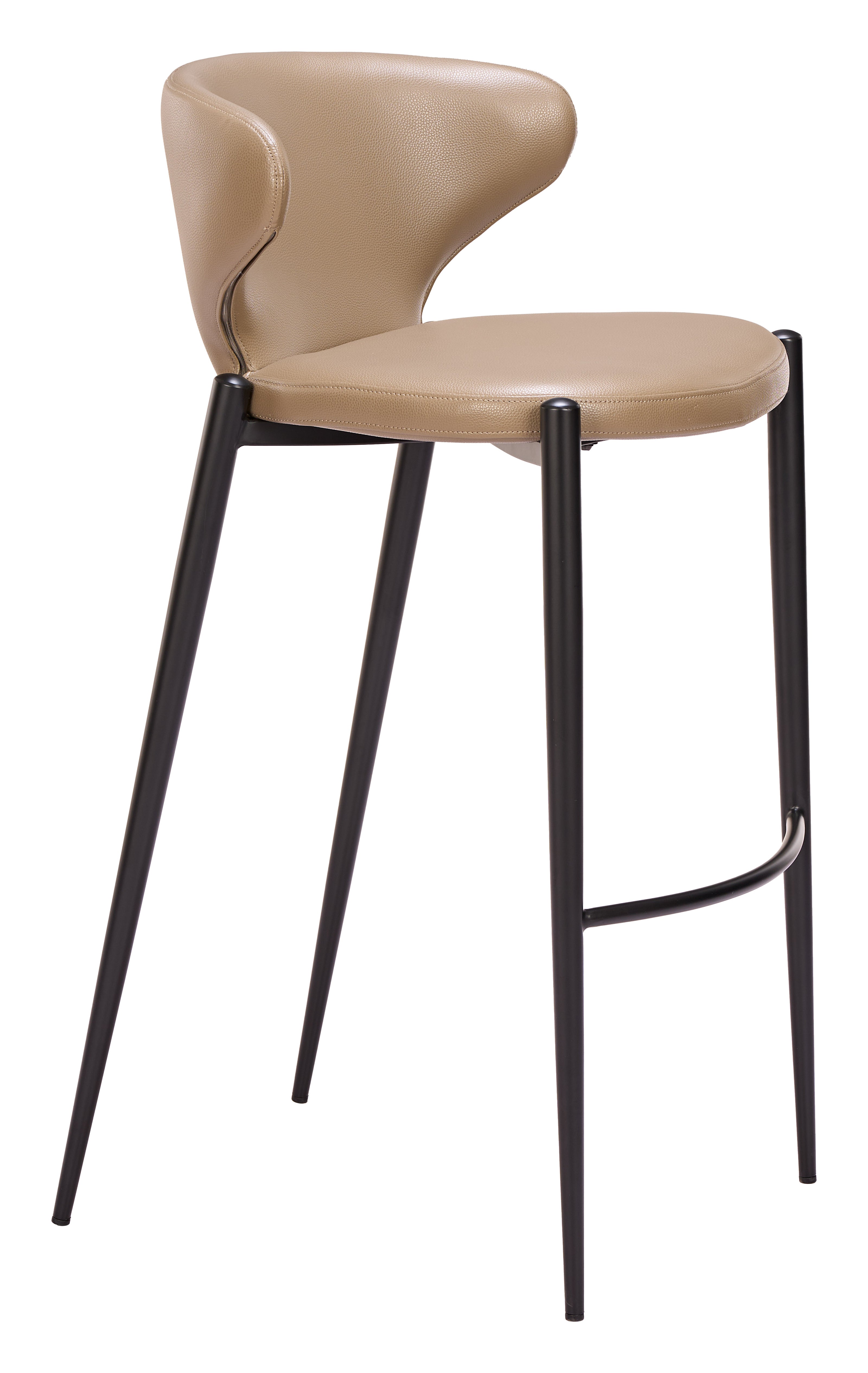 Lino Barstool (Set of 2) Taupe