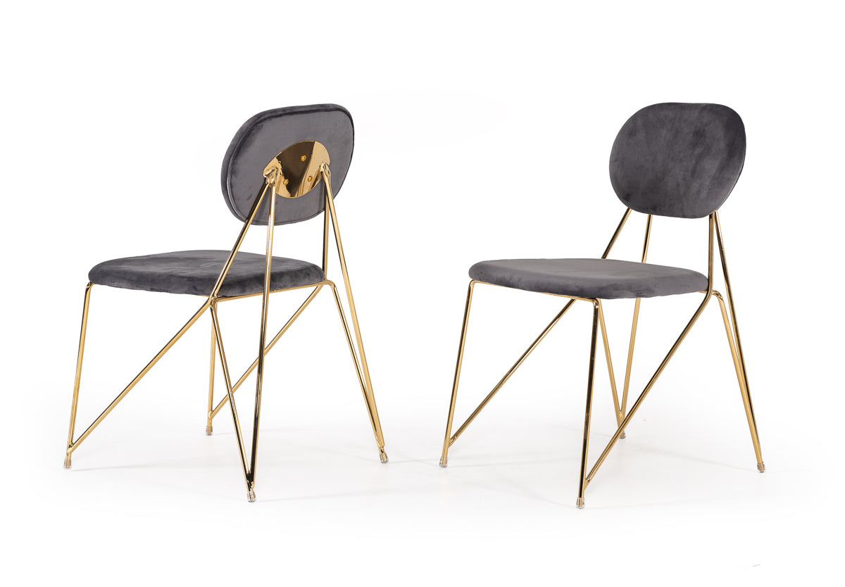 Carol Modern Grey Fabric Dining Chair (Set of 2) - image 3