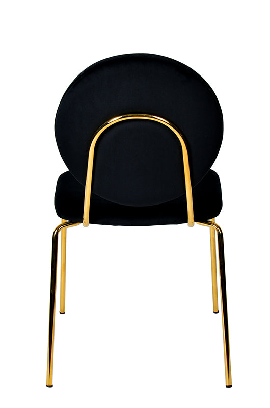 Justine Modern Black & Green Velvet Dining Chair - image 5