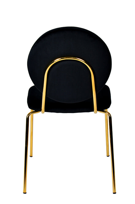 Justine Modern Black & Green Velvet Dining Chair - image 5