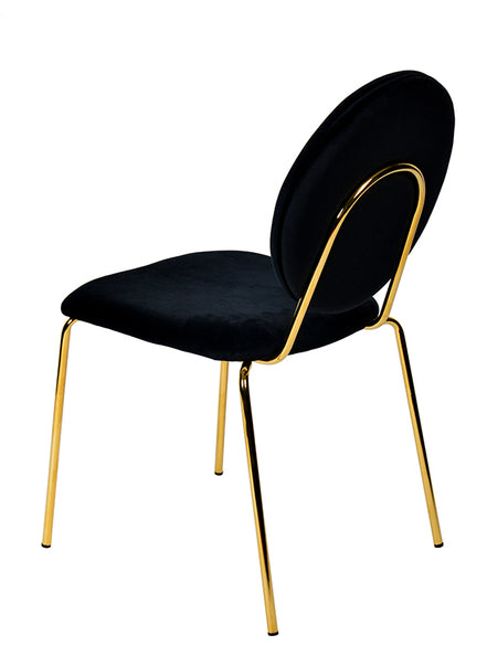 Justine Modern Black & Green Velvet Dining Chair - image 4