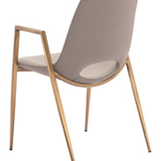 Desi Dining Chair (Set of 2) Beige & Gold