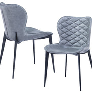 Felicia - Modern Grey & Black Dining Chair (Set of 2) - image 2