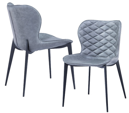 Felicia - Modern Grey & Black Dining Chair (Set of 2) - image 2