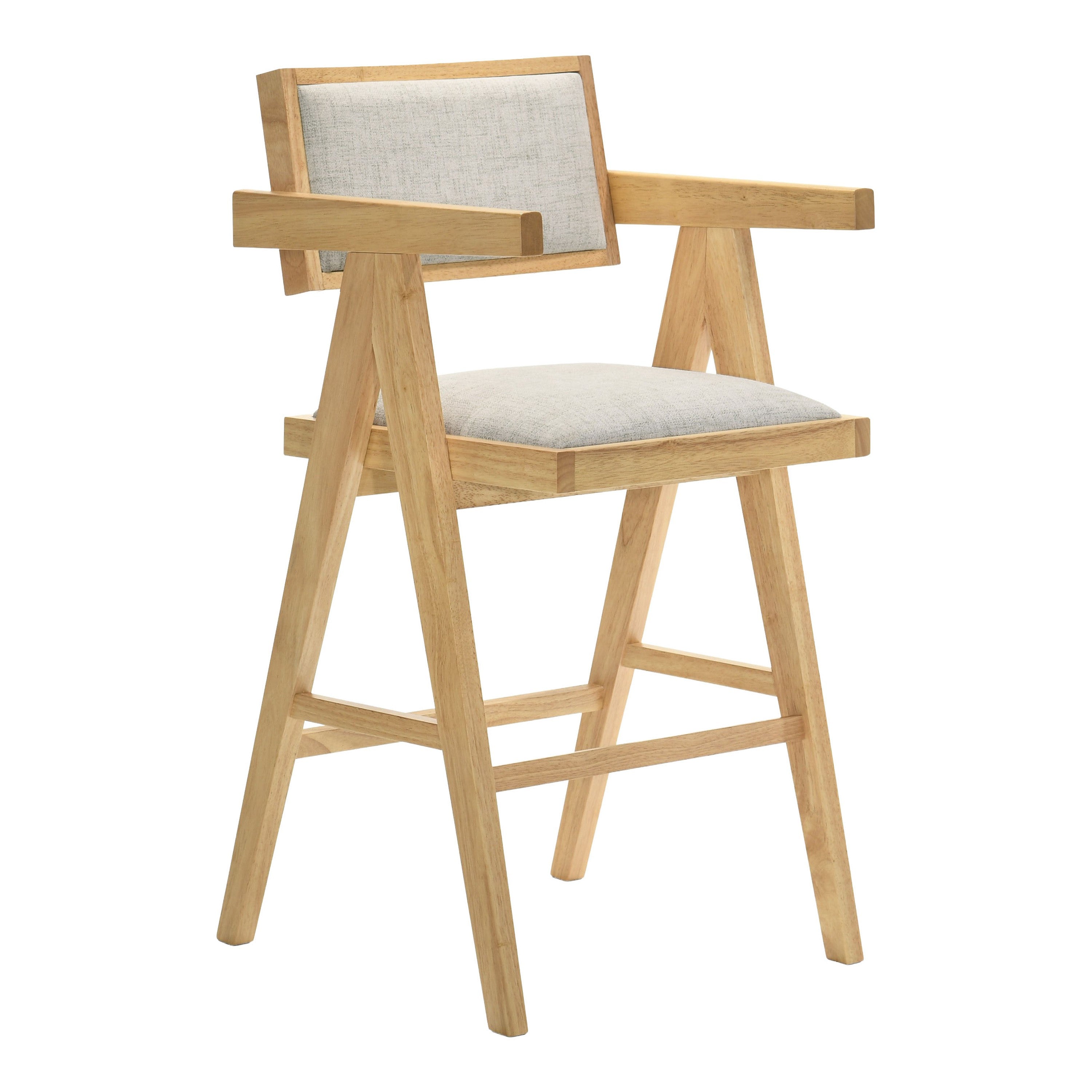 Fern - Modern Natural and Beige Counter Stool Set of 2 - image 5