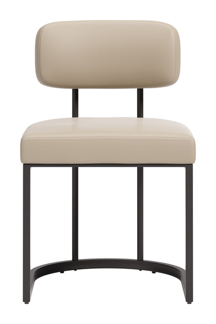 Velar Dining Chair (Set of 2) Beige & Gray