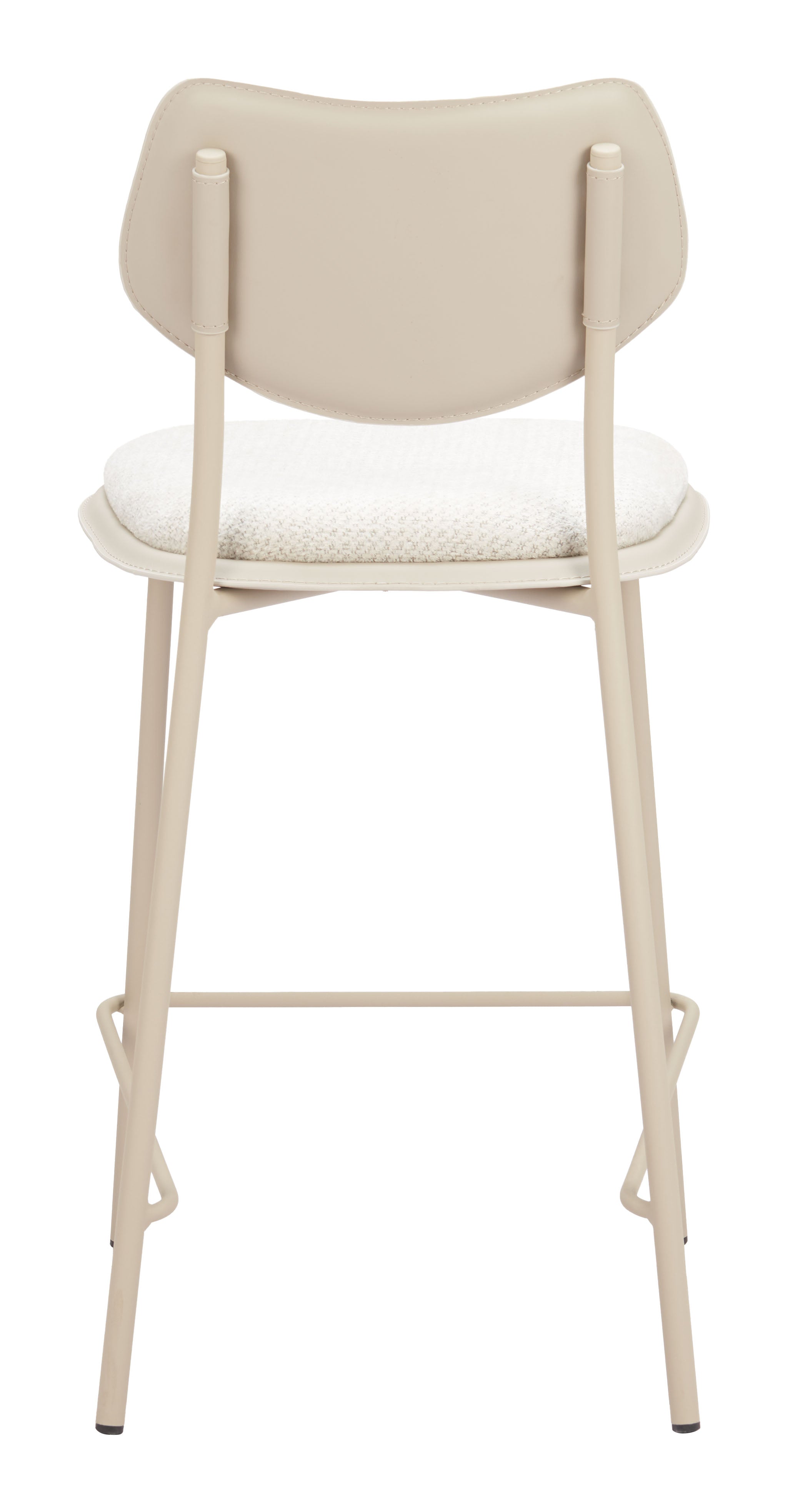 Zeal Counter Stool (Set of 4) Light Gray & Beige