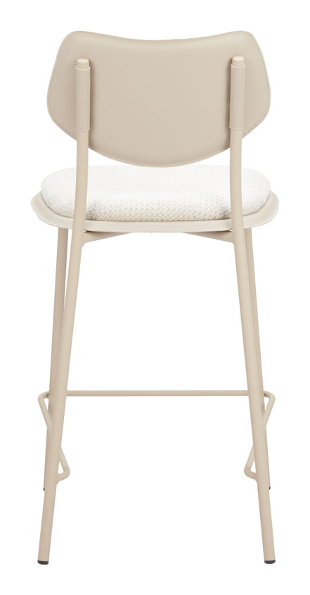 Zeal Counter Stool (Set of 4) Light Gray & Beige