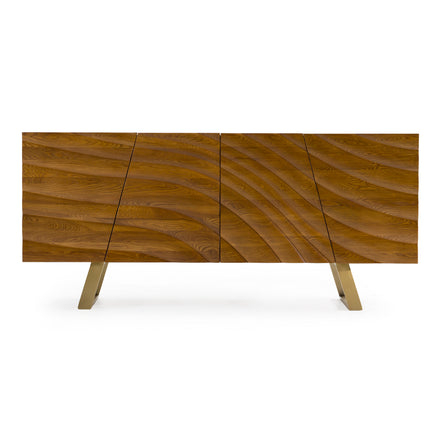 Finley Mid-Century Walnut & Gold Buffet - image 4