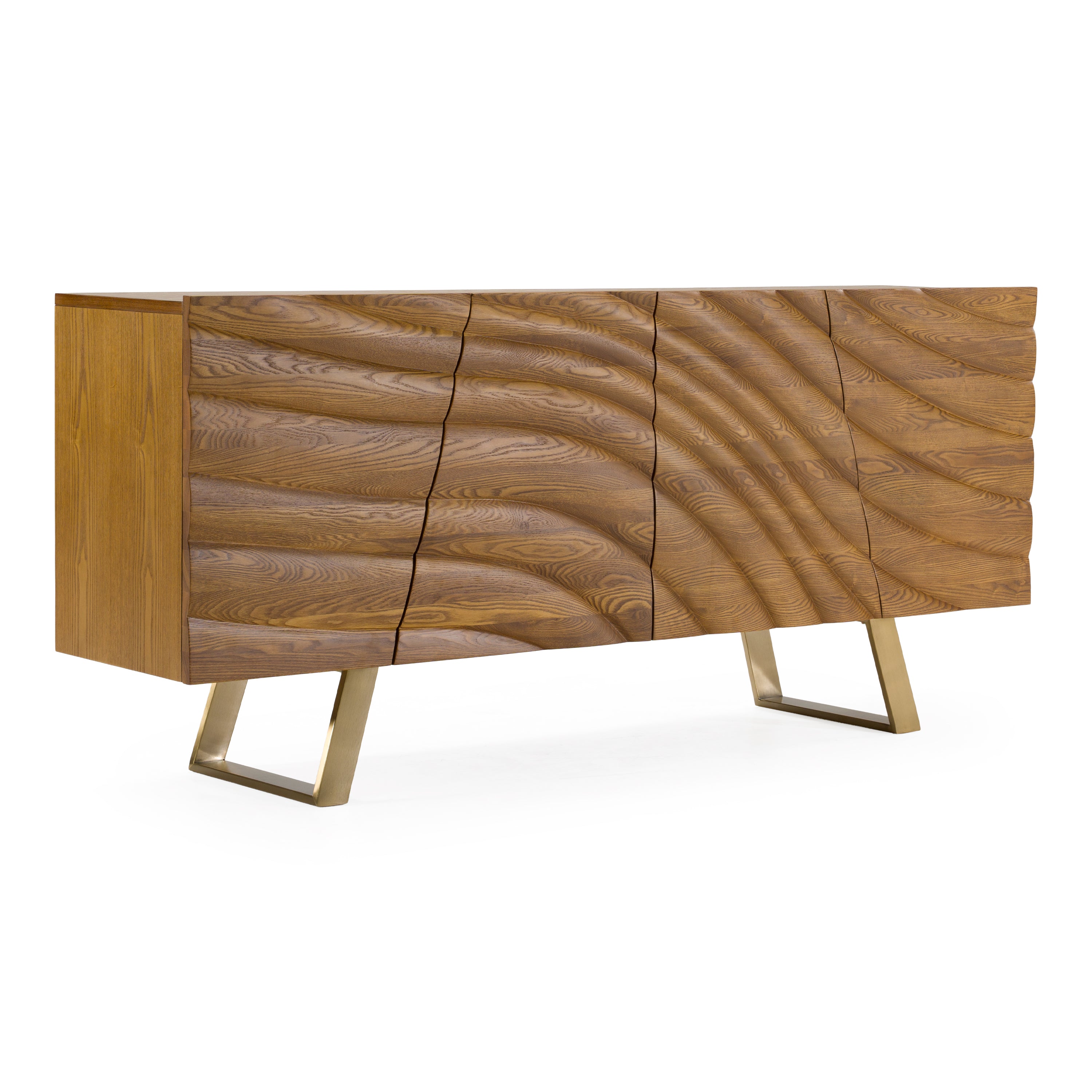 Finley Mid-Century Walnut & Gold Buffet - image 5