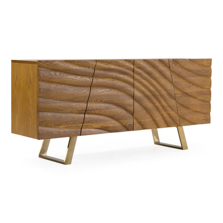 Finley Mid-Century Walnut & Gold Buffet - image 5