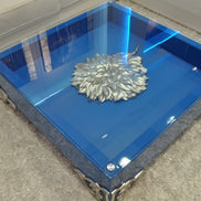 LS538 Emma Modern White Coffee Table w/ Glass Top - image 3