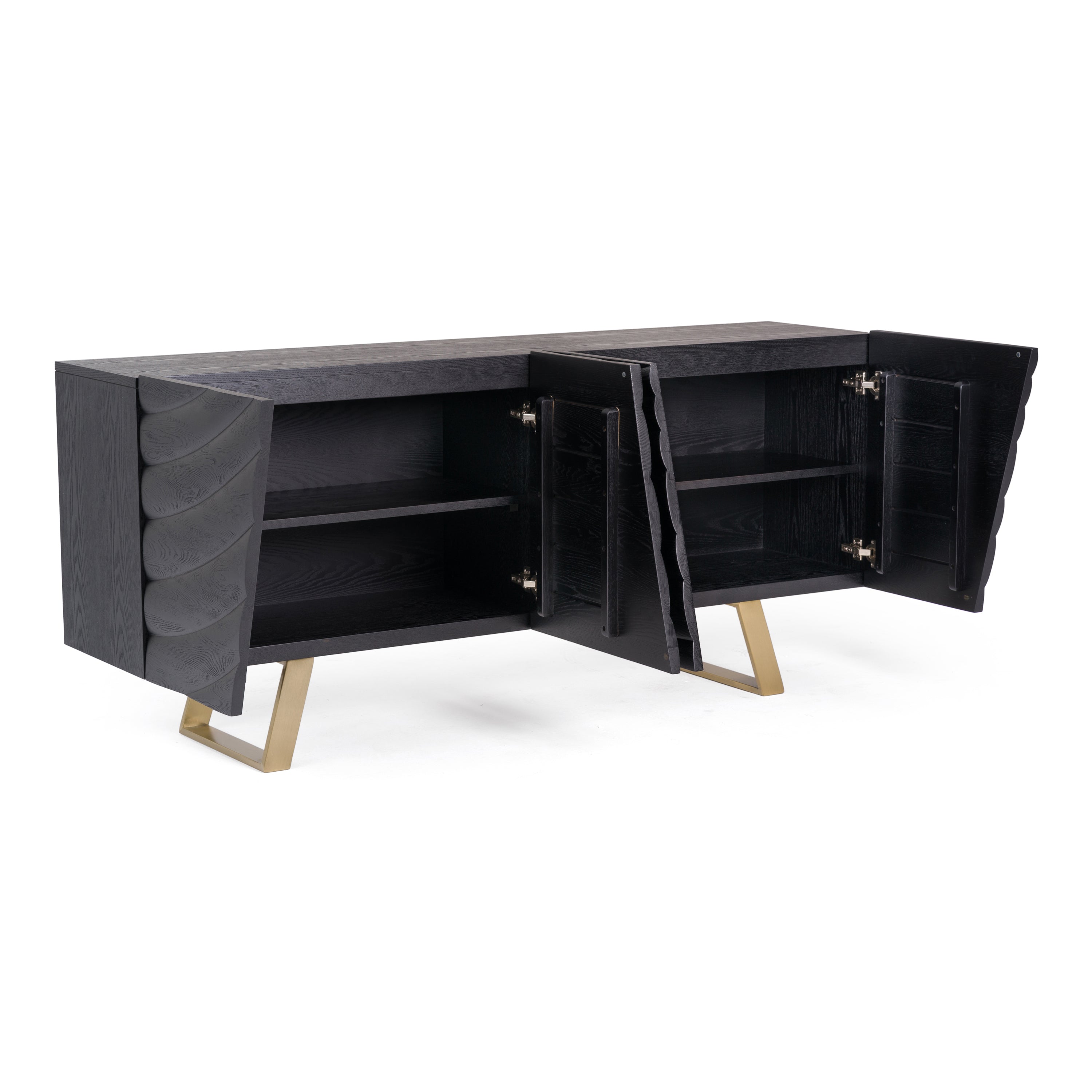 Finley Mid-Century Black & Gold Buffet - image 5