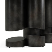 Finsbury - Modern Ceramic + Dark Grey Brass Oval Dining Table - image 5