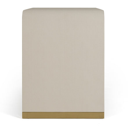 Florence - Modern Beige Leatherette + Gold Nightstand - image 3