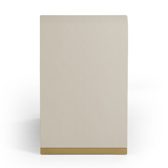 Florence - Modern Beige Leatherette + Gold Dresser - image 2