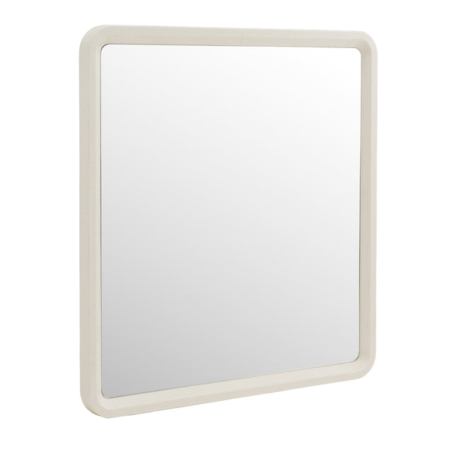 Florence - Modern Beige Leatherette Mirror