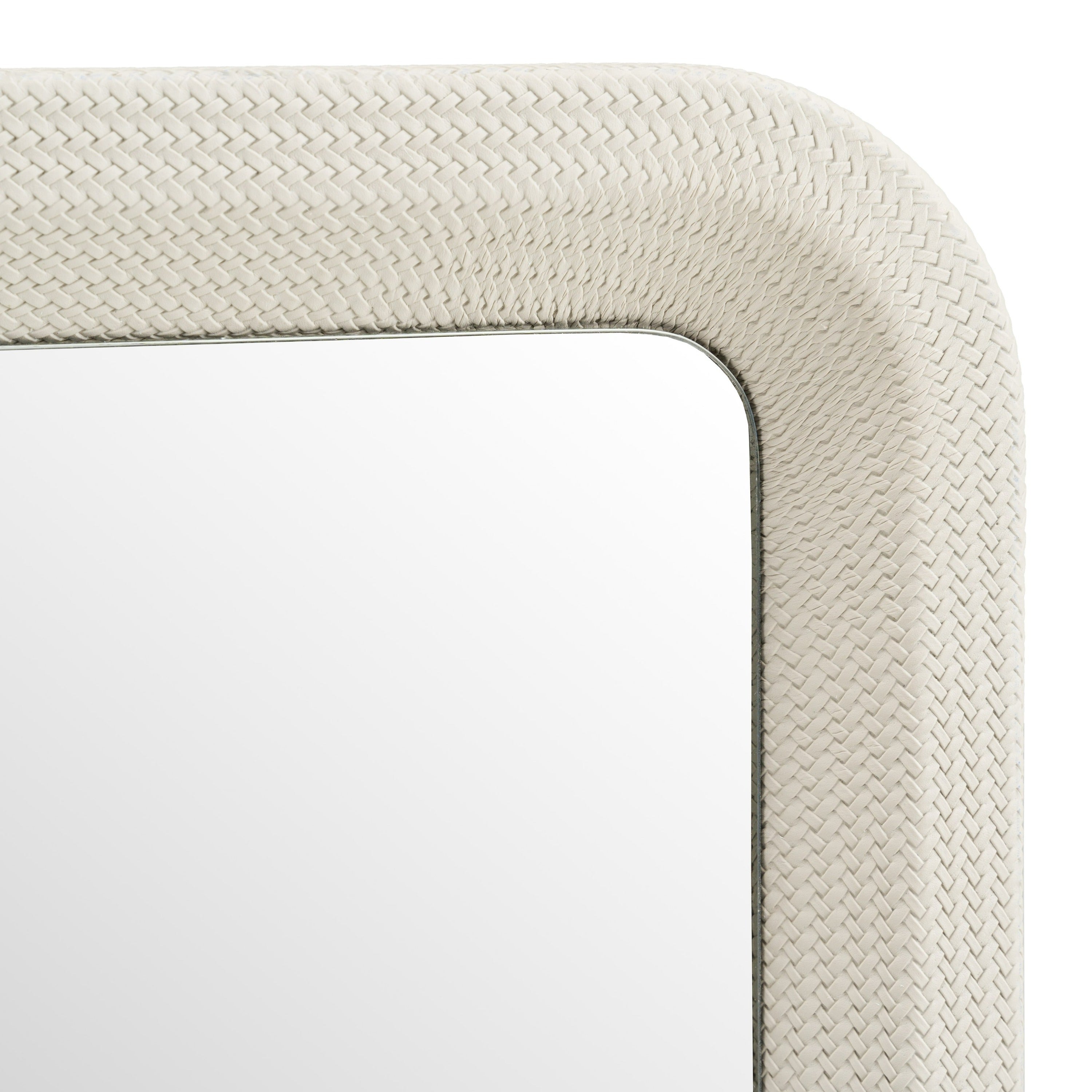 Florence - Modern Beige Leatherette Mirror - image 2