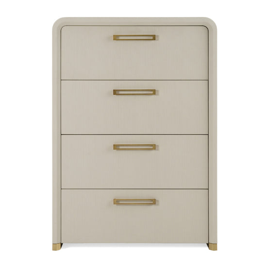 Florence - Modern Beige Leatherette + Gold Chest - image 2
